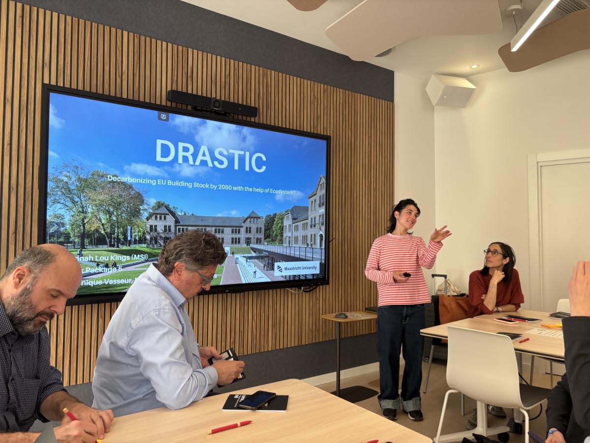 Hannah Lou presenting at the co-creation workshop on 24 April in Barcelona, Spain.
