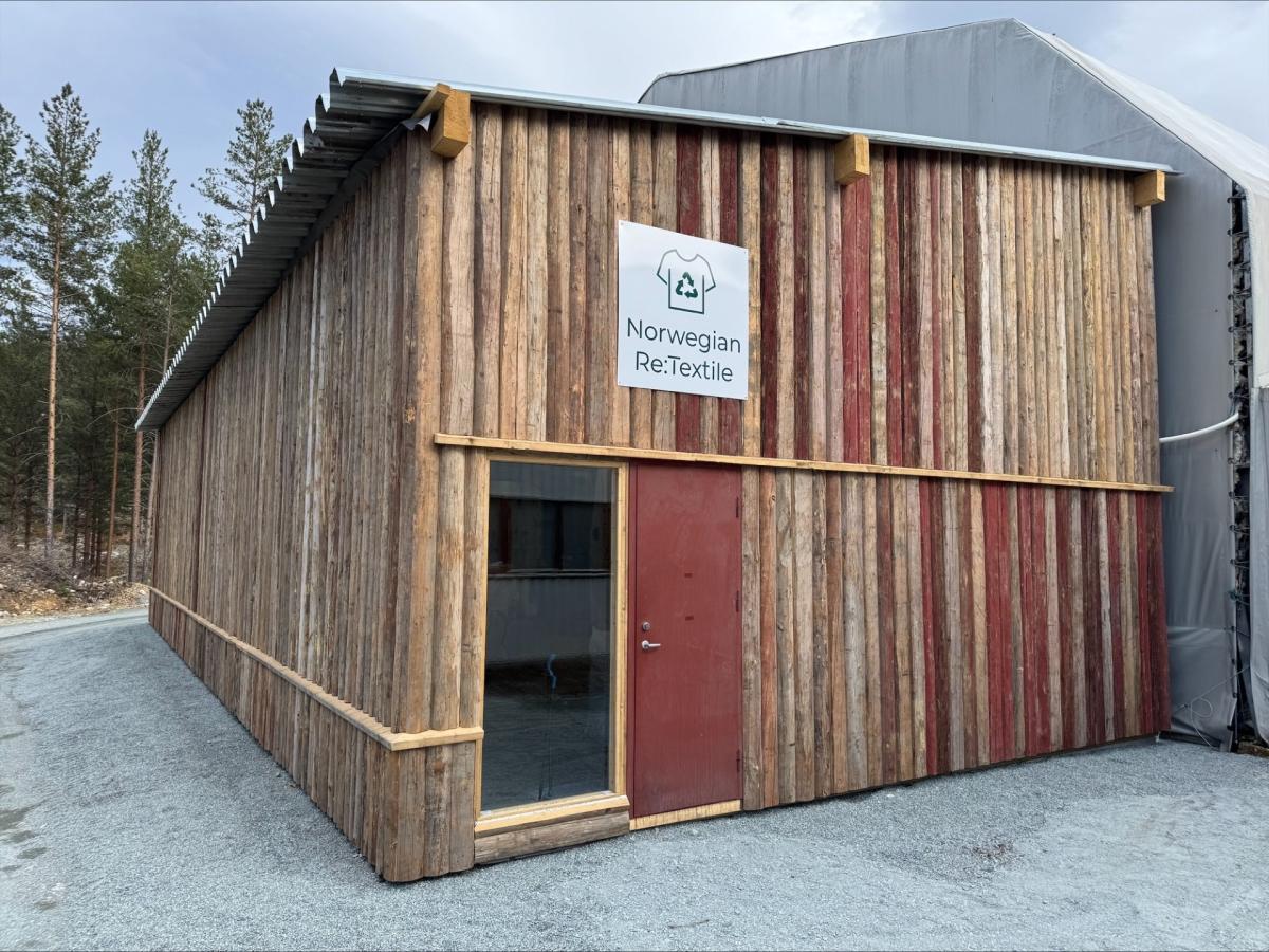 A circular construction facility built with reused wood in Norway.